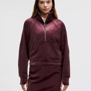 Lululemon Scuba Oversized Funnel-Neck Half Zip Velvet Garnet
